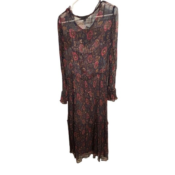 Sundance Catalog Litzy Bloom Long Sleeve Dress  L - Picture 3 of 10